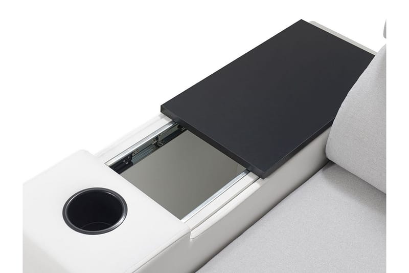 U-vuodesohva Zane Divaani Vasen - Vaaleanharmaa/Valkoinen - Huonekalut - Sohva - Vuodesohva