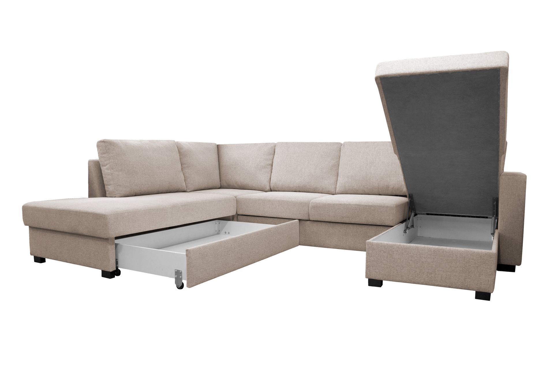 U-vuodesohva Paris Vasen Beige - Huonekalut - Sohva - Vuodesohva
