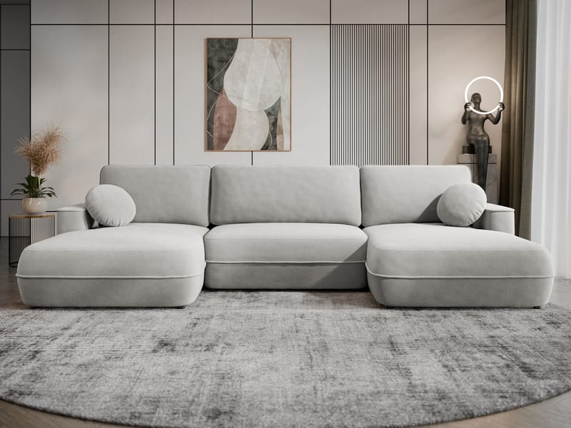 Uppland Vuodesohva kaksoisdivaanilla 5istuttava - Harmaa - Huonekalut - Sohva - Vuodesohva