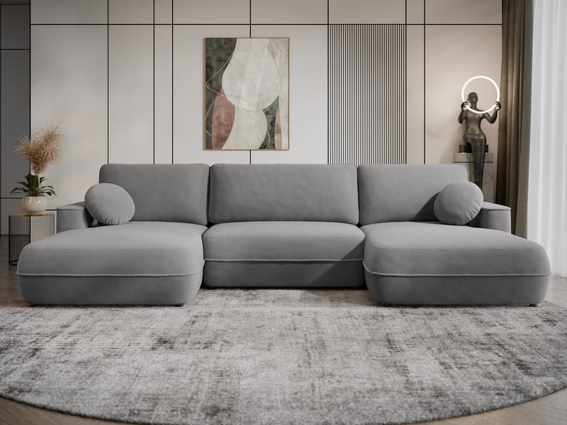 Uppland Vuodesohva kaksoisdivaanilla 5istuttava - Harmaa - Huonekalut - Sohva - Vuodesohva