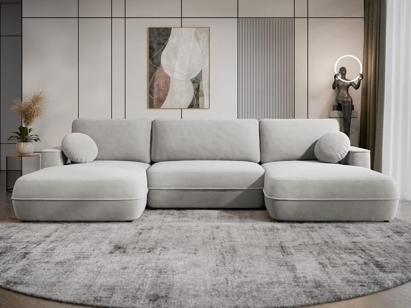 Uppland Vuodesohva kaksoisdivaanilla 5istuttava - Harmaa - Huonekalut - Sohva - Vuodesohva