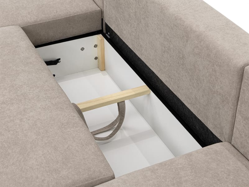 Uppland Vuodesohva kaksoisdivaanilla 5istuttava - Harmaa - Huonekalut - Sohva - Vuodesohva