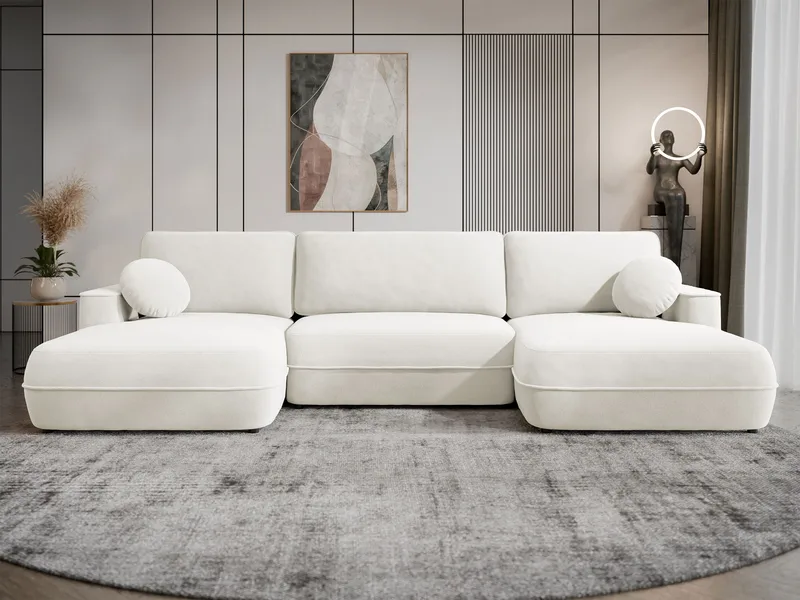 Uppland Vuodesohva kaksoisdivaanilla 5istuttava - Valkoinen - Huonekalut - Sohva - Vuodesohva