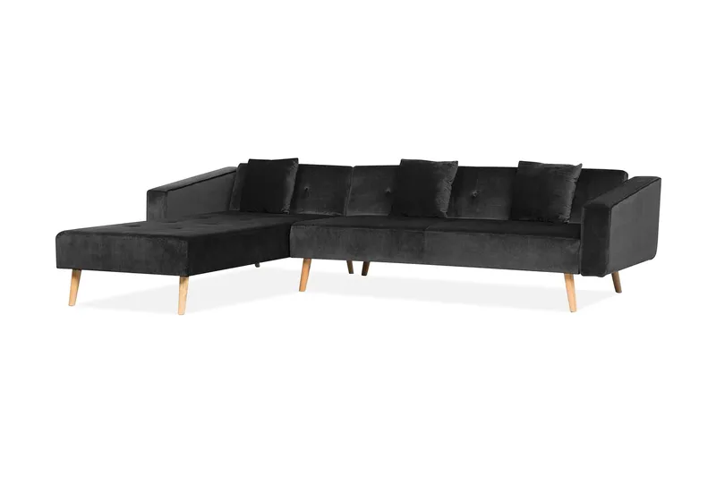 Vadso vasen vuodesohva 100x270 cm samettia, Antrasiitti