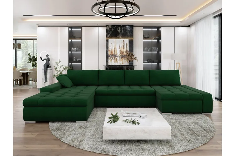 Vanha Vuodesohva 4 Hengen Sohva - Vihre ä - Huonekalut - Sohva - Vuodesohva