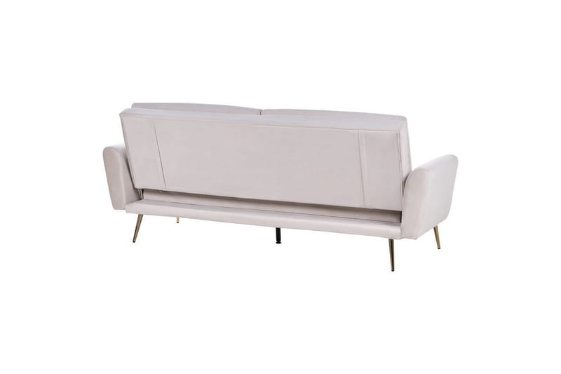 Vettre 3-istuttava suorakaiteen muotoinen vuodesohva 110x180 cm samettia - Beige - Huonekalut - Sohva - Vuodesohva - 3 istuttava vuodesohva