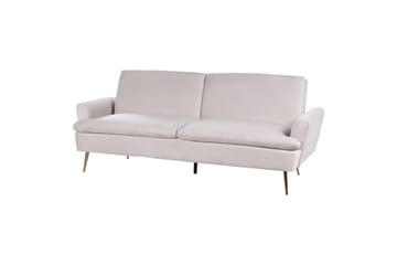 Vettre 3-istuttava suorakaiteen muotoinen vuodesohva 110x180 cm samettia - Beige - Huonekalut - Sohva - Vuodesohva - 3 istuttava vuodesohva