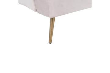 Vettre 3-istuttava suorakaiteen muotoinen vuodesohva 110x180 cm samettia - Beige - Huonekalut - Sohva - Vuodesohva - 3 istuttava vuodesohva