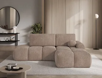Vittario 3-istuttava Bubblig-vuodesohva divaanilla ja säilytystilalla, oikea - Modullo 20 - Huonekalut - Sohva - Vuodesohva