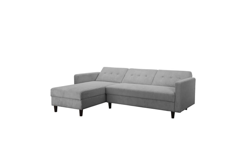 Vuodesohva, jossa yksi divaani ilman ezlongia Loft24 Vuodesohva Hartford II 213x153x82 cm, harmaa Grå - Huonekalut - Sohva - Vuodesohva