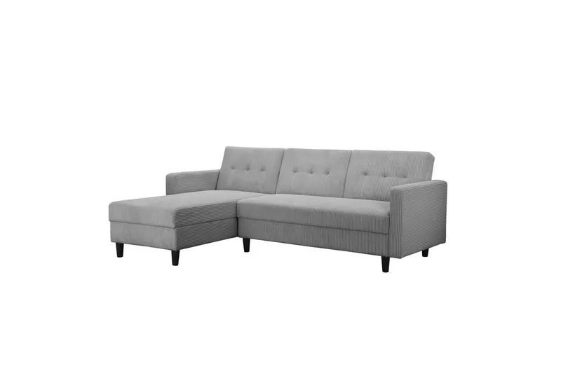 Vuodesohva, jossa yksi divaani ilman ezlongia Loft24 Vuodesohva Hartford II 213x153x82 cm, harmaa Grå, undefined