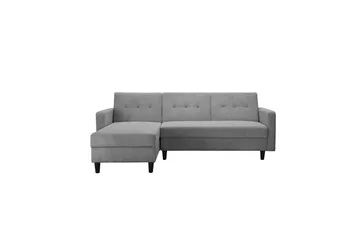 Vuodesohva, jossa yksi divaani ilman ezlongia Loft24 Vuodesohva Hartford II 213x153x82 cm, harmaa Grå - Huonekalut - Sohva - Vuodesohva