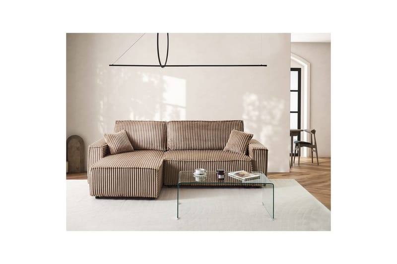 Vuodesohva, oikeakätinen Abacka - Ruskea, Musta - Huonekalut - Sohva - Vuodesohva