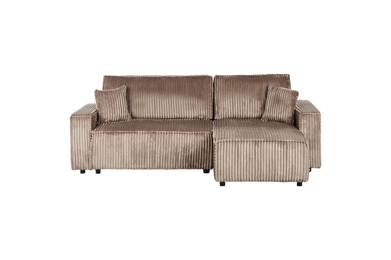 Vuodesohva, vasenkätinen Abacka - Ruskea, Musta - Huonekalut - Sohva - Vuodesohva