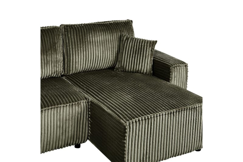 Vuodesohva, vasenkätinen Abacka - Vihreä, musta - Huonekalut - Sohva - Vuodesohva