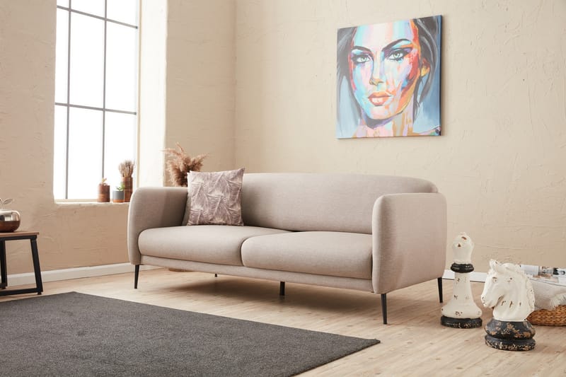 Vuodesohva 3:n ist Genna 180x90 cm - Beige - Huonekalut - Sohva - Vuodesohva - 3 istuttava vuodesohva
