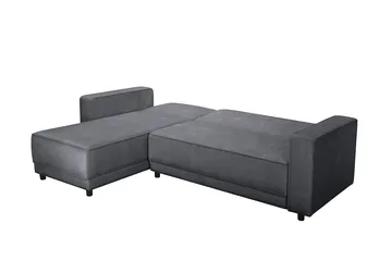 Vuodesohva Allie Antrasiitti, Sametti, 82x229x154 cm - Antrasiitti, Sametti, 82x229x154 cm - Huonekalut - Sohva - Vuodesohva