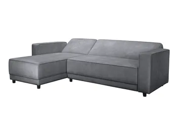 Vuodesohva Allie Antrasiitti, Sametti, 82x229x154 cm - Antrasiitti, Sametti, 82x229x154 cm - Huonekalut - Sohva - Vuodesohva