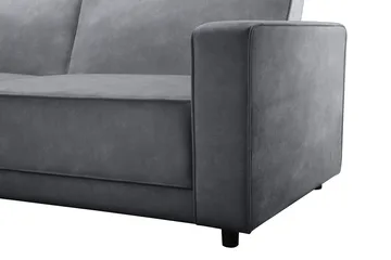 Vuodesohva Allie Antrasiitti, Sametti, 82x229x154 cm - Antrasiitti, Sametti, 82x229x154 cm - Huonekalut - Sohva - Vuodesohva