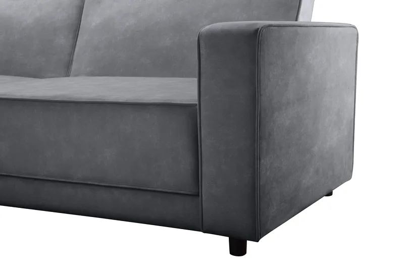 Vuodesohva Allie Antrasiitti, Sametti, 82x229x154 cm - Antrasiitti, Sametti, 82x229x154 cm - Huonekalut - Sohva - Vuodesohva