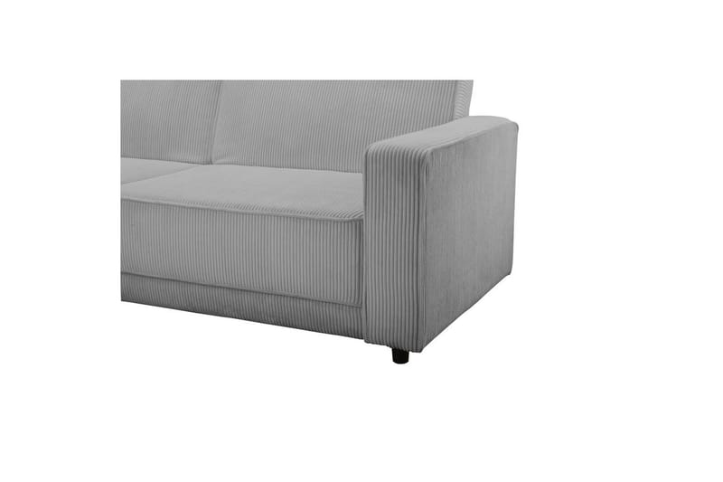 Vuodesohva Allie Harmaa, Cordoroy, 82x229x154 cm - Harmaa, Cordoroy, 82x229x154 cm - Huonekalut - Sohva - Vuodesohva