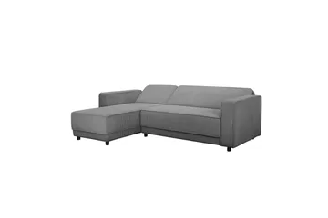 Vuodesohva Allie Harmaa, Cordoroy, 82x229x154 cm - Harmaa, Cordoroy, 82x229x154 cm - Huonekalut - Sohva - Vuodesohva