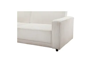 Vuodesohva Allie Kermanvärinen, Cordoroy, 82x229x154 cm - Kermanvärinen, Cordoroy, 82x229x154 cm - Huonekalut - Sohva - Vuodesohva