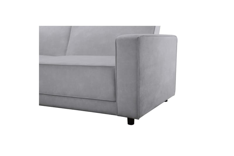 Vuodesohva Allie Vaaleanharmaa, Sametti, 82x229x154 cm - Vaaleanharmaa, Sametti, 82x229x154 cm - Huonekalut - Sohva - Vuodesohva