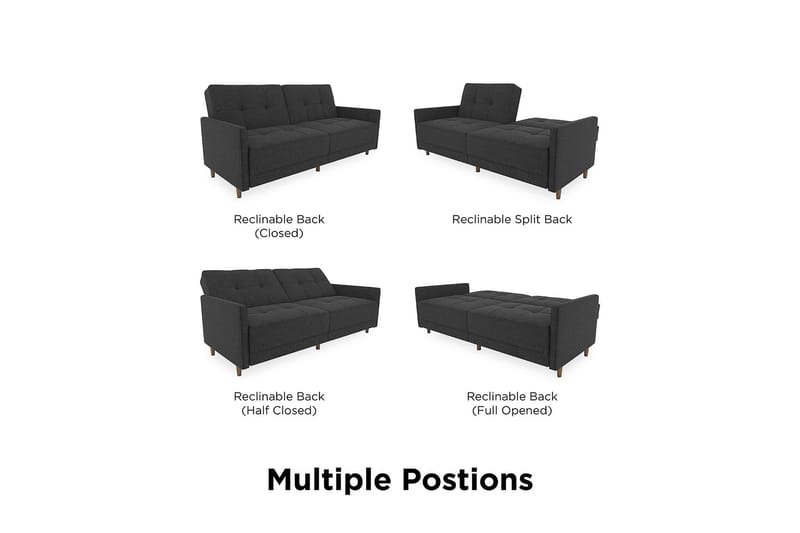 Vuodesohva Andora Pellavanharmaa - Dorel Home - Huonekalut - Sohva - Vuodesohva