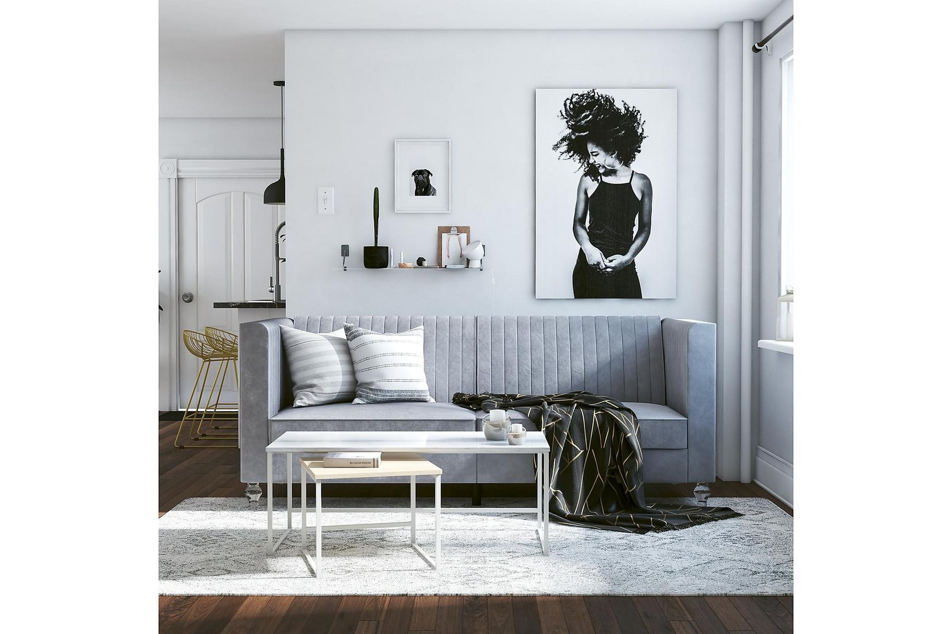Vuodesohva Arabelle Vaaleanharmaa - CosmoLiving - Huonekalut - Sohva - Vuodesohva