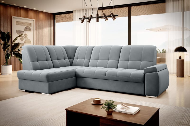 Vuodesohva avopäädyllä Amelya 3:n ist - Harmaa - Huonekalut - Sohva - Vuodesohva