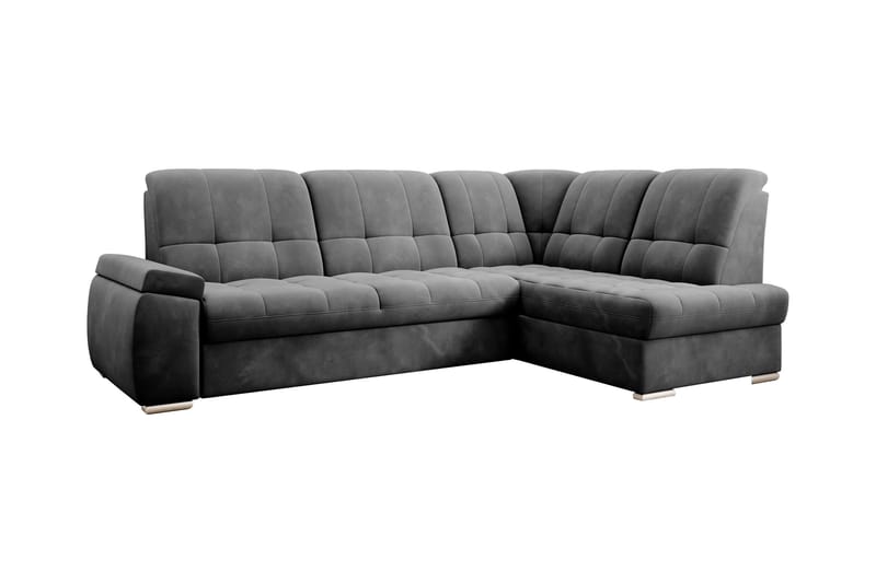 Vuodesohva avopäädyllä Amelya 3:n ist - Tummanharmaa - Huonekalut - Sohva - Vuodesohva