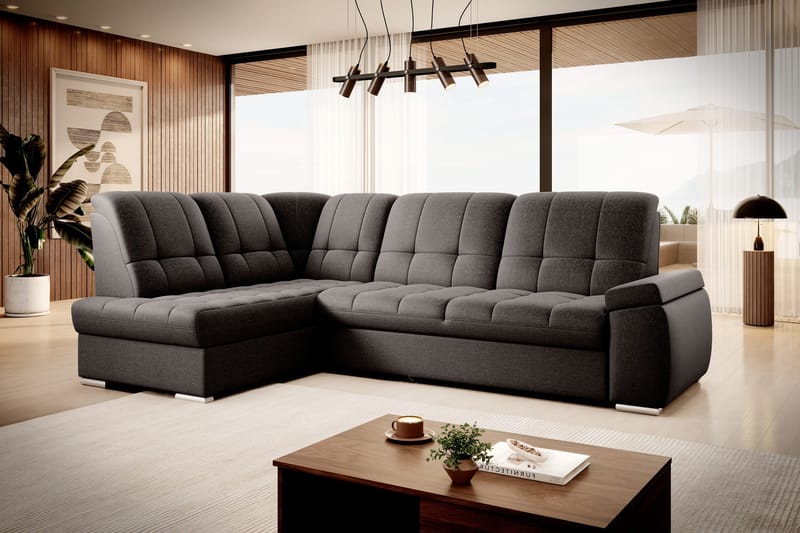 Vuodesohva avopäädyllä Amelya 3:n ist - Tummanruskea - Huonekalut - Sohva - Vuodesohva