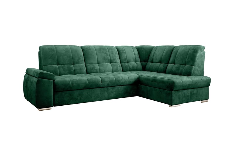 Vuodesohva avopäädyllä Amelya 3:n ist - Tummanvihreä - Huonekalut - Sohva - Vuodesohva