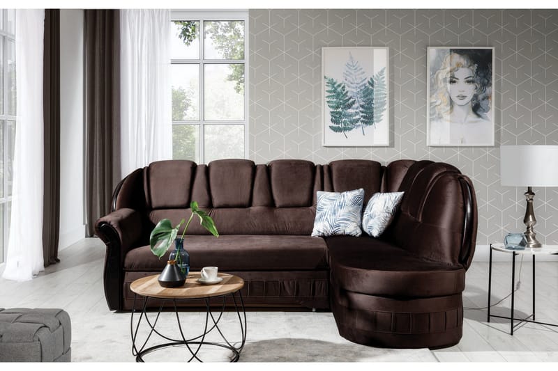 Vuodesohva avopäädyllä Amillano Oikea - Ruskea - Huonekalut - Sohva - Vuodesohva