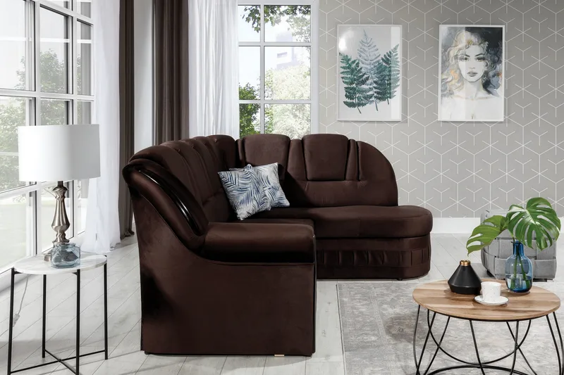 Vuodesohva avopäädyllä Amillano Oikea - Ruskea - Huonekalut - Sohva - Vuodesohva