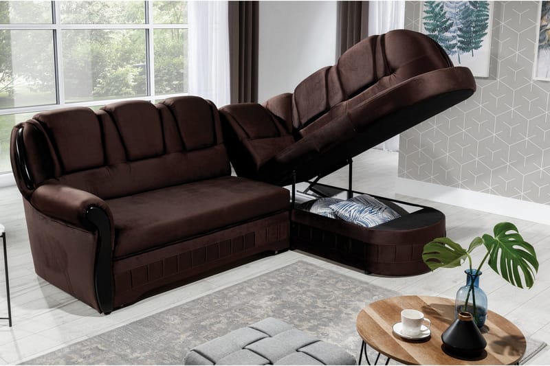 Vuodesohva avopäädyllä Amillano Oikea - Ruskea - Huonekalut - Sohva - Vuodesohva