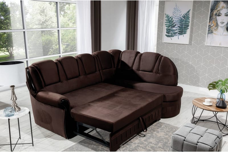 Vuodesohva avopäädyllä Amillano Oikea - Ruskea - Huonekalut - Sohva - Vuodesohva