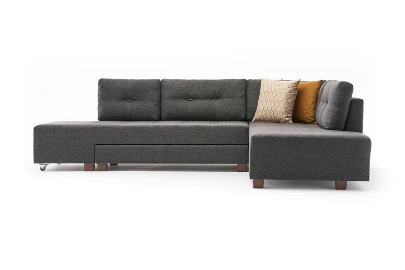 Vuodesohva avopäädyllä Cyprus Oikea, Antrasiitti/Musta