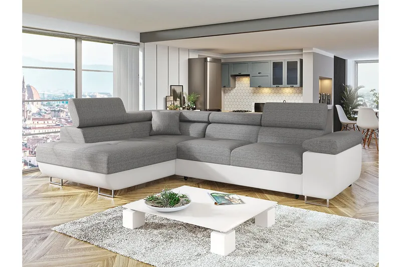 Vuodesohva Avopäädyllä - Harmaa - Huonekalut - Sohva - Vuodesohva