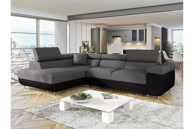 Vuodesohva Avopäädyllä - Harmaa - Huonekalut - Sohva - Vuodesohva