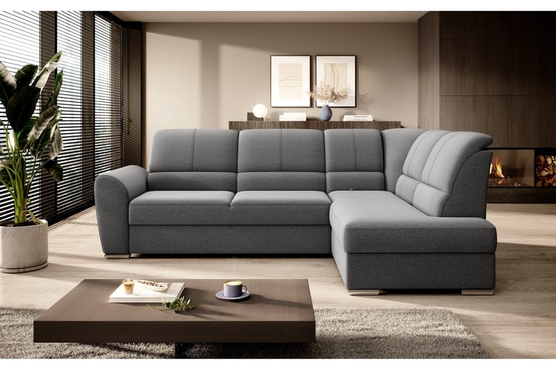 Vuodesohva avopäädyllä Keith 3:n ist - Harmaa - Huonekalut - Sohva - Vuodesohva