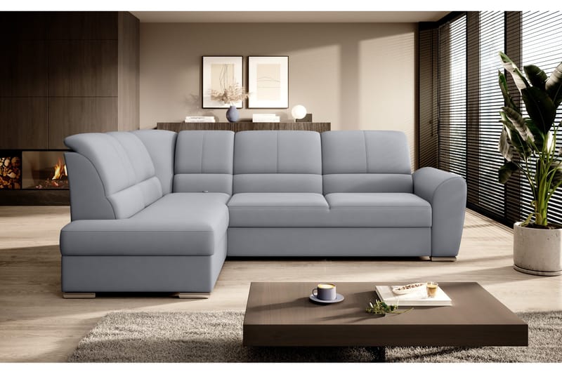 Vuodesohva avopäädyllä Keith 3:n ist - Harmaa - Huonekalut - Sohva - Vuodesohva