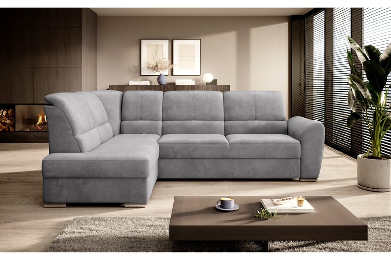 Vuodesohva avopäädyllä Keith 3:n ist - Harmaa - Huonekalut - Sohva - Vuodesohva