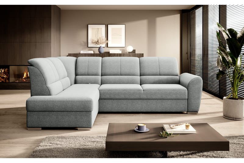 Vuodesohva avopäädyllä Keith 3:n ist - Harmaa - Huonekalut - Sohva - Vuodesohva