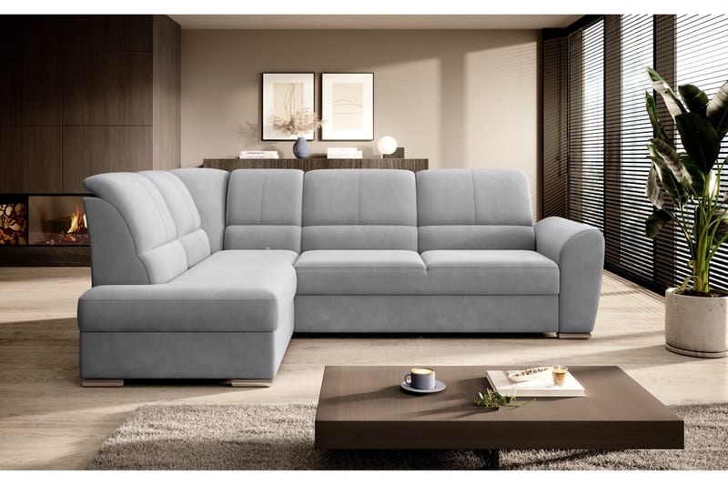 Vuodesohva avopäädyllä Keith 3:n ist - Harmaa - Huonekalut - Sohva - Vuodesohva