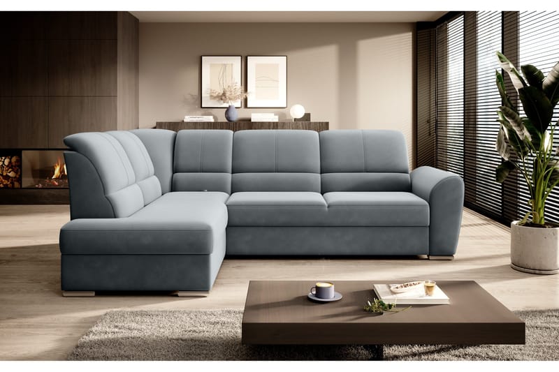 Vuodesohva avopäädyllä Keith 3:n ist - Harmaa - Huonekalut - Sohva - Vuodesohva