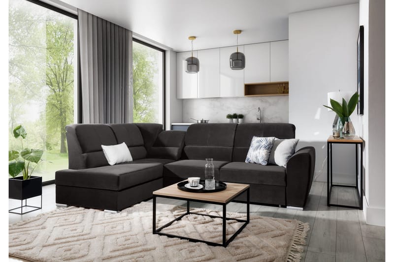 Vuodesohva avopäädyllä Keith 3:n ist - Tummanharmaa - Huonekalut - Sohva - Vuodesohva