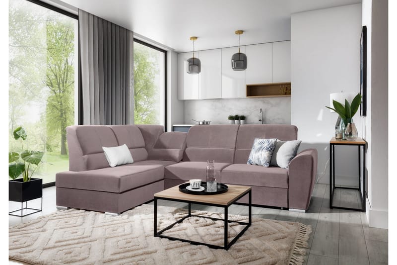 Vuodesohva avopäädyllä Keith 3:n ist, Tummanruskea