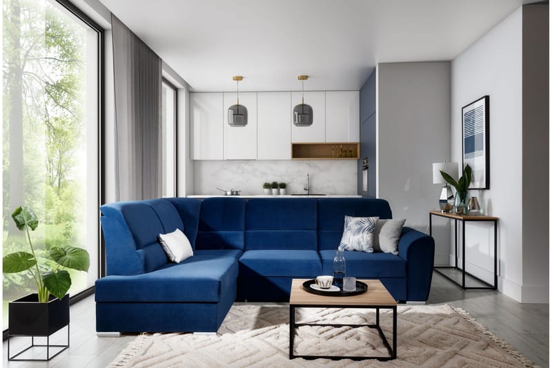 Vuodesohva avopäädyllä Keith 3:n ist - Tummansininen - Huonekalut - Sohva - Vuodesohva